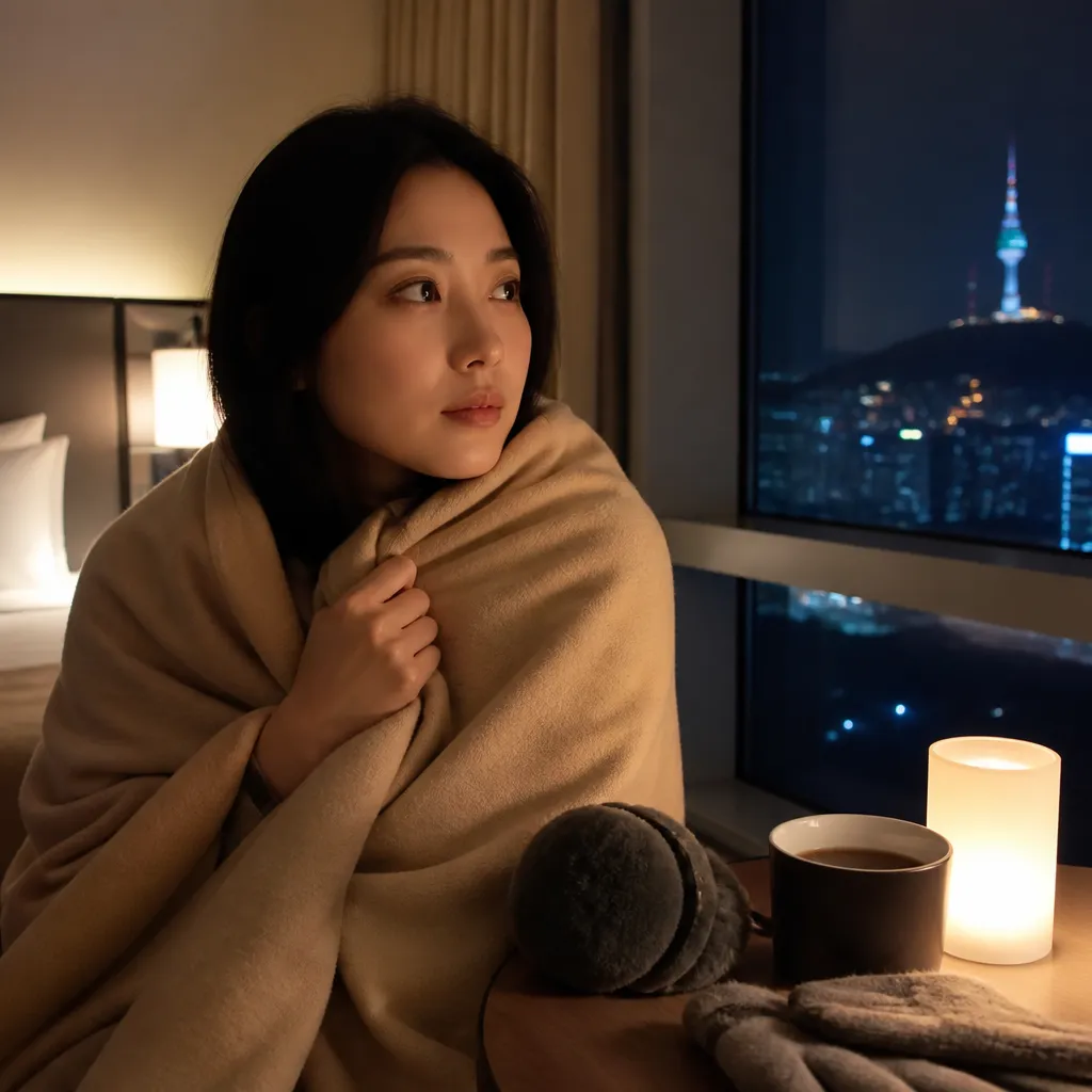 쌀쌀한 가을밤을 위한 숙박 및 보온 용품